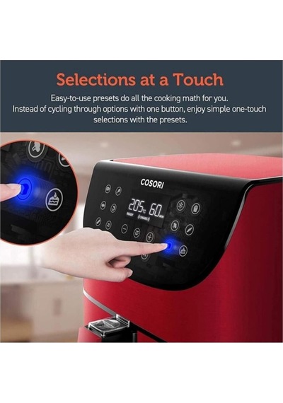 Cosori Premium XXL Airfryer 5.5 LT Yağsız Fritöz Kırmızı (Teşhir)