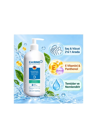 Carine 2'si 1 Arada Şampuan 400 Ml - Tek Şişede Tam Temizlik