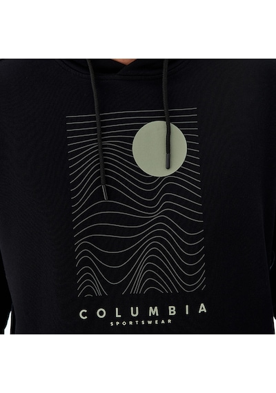Columbia Csc Linear Drifts Erkek Kapüşonlu Sweatshirt-7445 Siyah