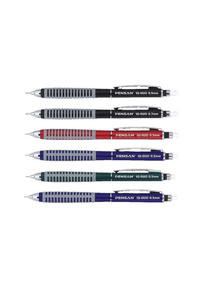 Pensan Iq-duo 0,7 Mm Silgili Siyah Versatil Kalem Seti
