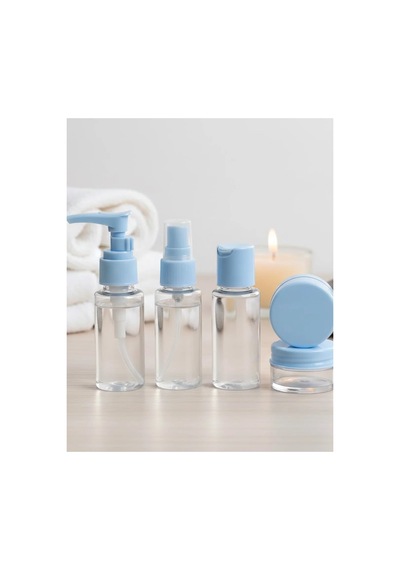 Generic Taşınabilir 5 Parça Seyahat Kozmetik Seti 30 Ml Sızdırmaz Şeffaf