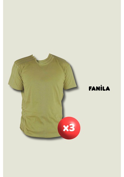 Outdoorun 3'lü Fanila Askerlik Seti - Temel Ve Bedelli Askerlik Malzemeleri Haki
