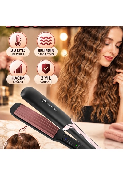 Dp-134 Tost Saç Şekillendirici 220 C Isı Ayarlı, Belirgin Dalga Ve Hacim Etkisi Sağlayan Saç Maşas