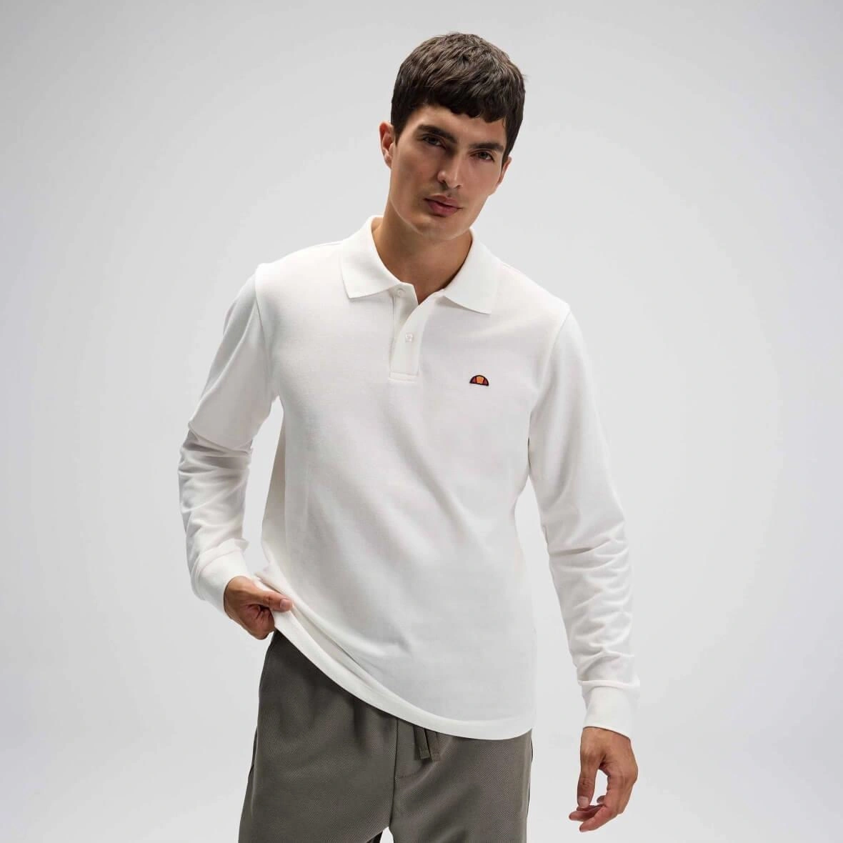 Ellesse Em582-of Erkek Polo Yaka Sweatshirt - Kırık Beyaz Kırık Beyaz