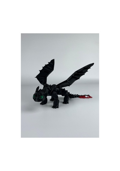 Dişsiz Toothless Ejderhanı Nasıl Eğitirsin Hareketli Figürü - 20 Cm 1 Adet Siyah Hayatvesanat