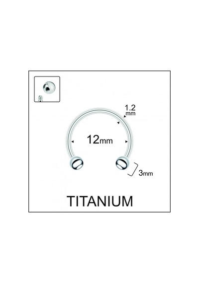 %100 G23 Titanyum Çift Top Titanyum Smiley Septum Halka Piercing Gümüş