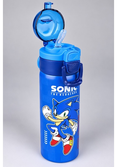 X Dekomus Lisanslı Sonic Küçük Boy Anaokul Çantası Ve 600 Ml Çift Fonksiyon Kapaklı Çelik Matara Seti 124-Pembe