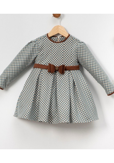 Xo Kids Kız Çocuk Elbise 1-4 Yaş 2820 Mavi