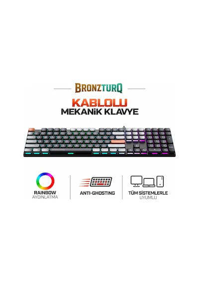 Mk1175 Raınbow Antı-ghostıng Kablolu Mekanik Klavye Model Kodu: Mk1175-sıyah
