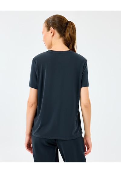 Skechers W V Neck T-shirt Kadın Siyah Tshirt S2510277-3817 Siyah