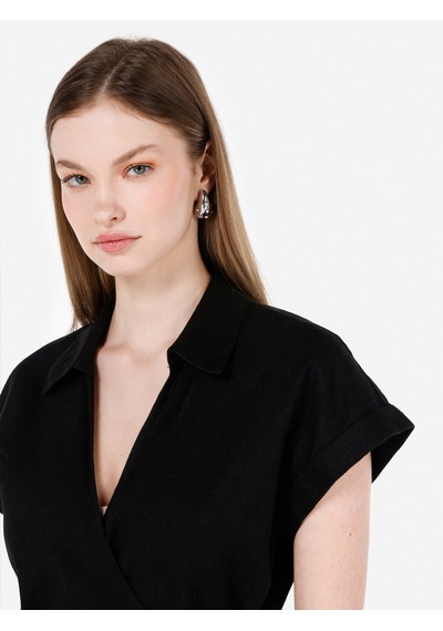 Colins Regular Fit Kadın Siyah Elbise Cl1068273 Q1.v1 Blk Siyah