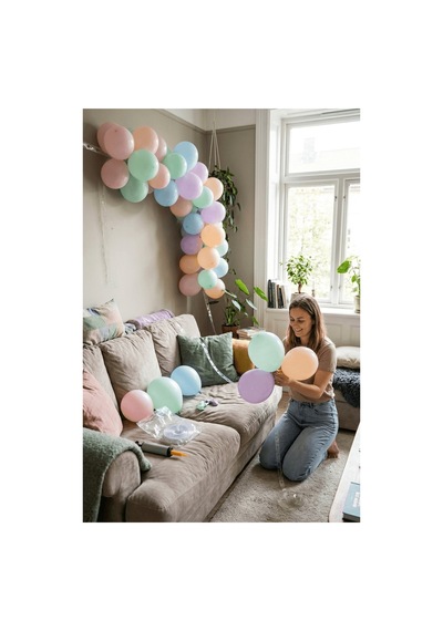 5 Metre Çift Delikli Balon Zinciri Şeffaf Balon Kemer Aparatı Balon Arch Strip