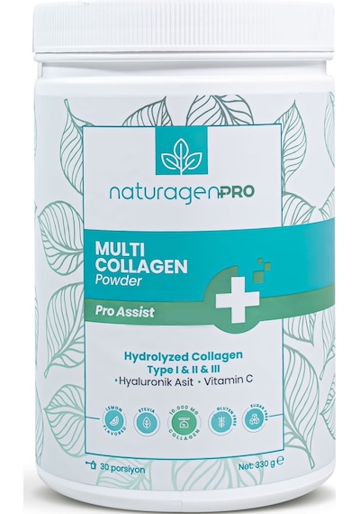 Naturagen Pro Kolajen Powder 330 G Tip1, tip2, tip3 Limon Aromalı