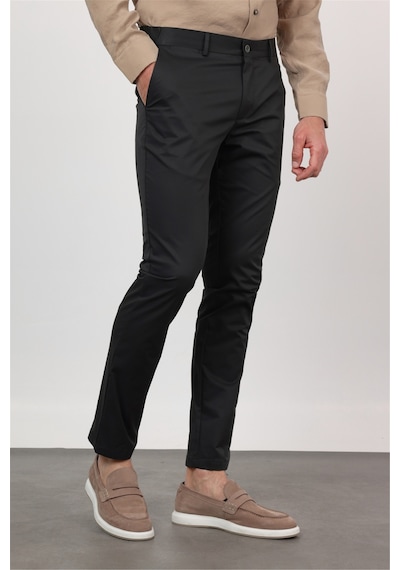 İmza Siyah Yan Cep Slim Fit Pamuklu Chino Pantolon 1003260168