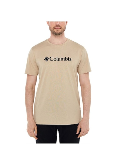 Columbia Csc M Basıc Bıg Logo Brushed Ss Tee Erkek Tişört Bej Cs0287-271 Ekru