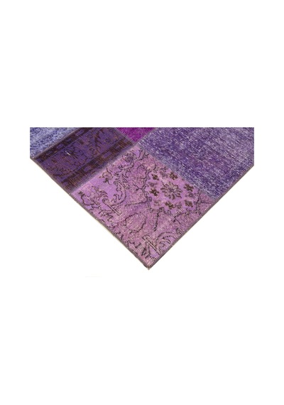 Bespoky Mor Patchwork Vintage Salon Halısı El Dokuma