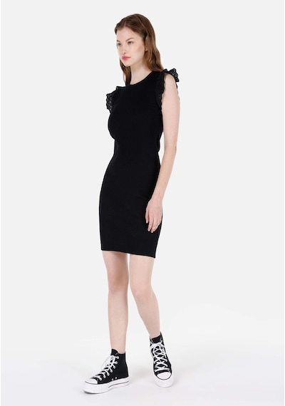 Colin's Colins Slim Fit Kadın Siyah Kısa Kol Elbise Cl1069048 Q1.v2 Blk Siyah