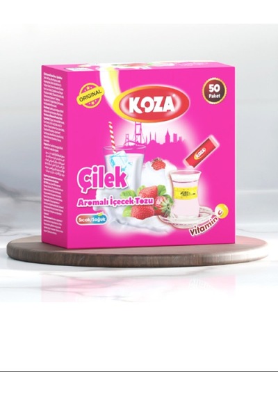 Koza Tek İçimlik Çilek Aromalı Toz İçecek 50'li 100 G