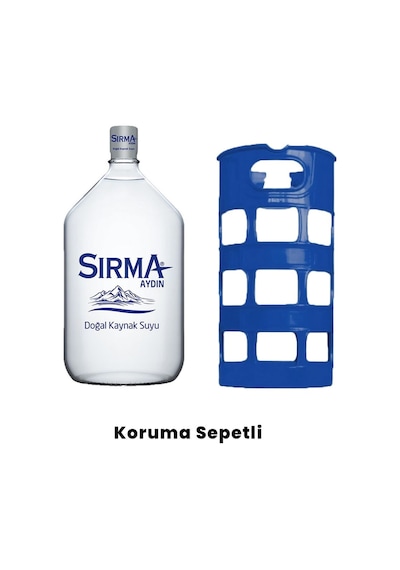 Sırma 15 Lt Cam Damacana Koruma Sepetli