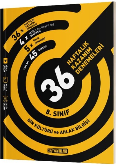 Hız 2024 8. Sınıf Lgs Din Kültürü 36 Haftalık Kazanım Denemeleri