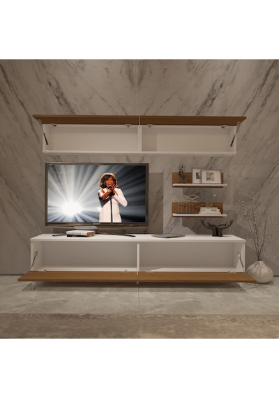Decoraktiv Eko 5 Mdf Std Silver Tv Ünitesi Tv Sehpası Beyaz - Ceviz