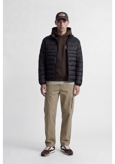 Jack & Jones Jjekıngsley Erkek Hafif Şişme Mont Dik Yaka Günlük Rahat Siyah