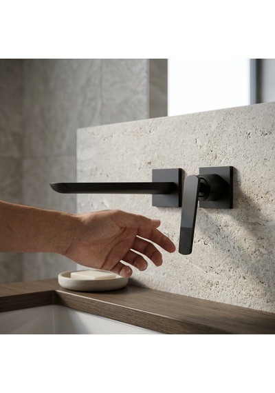 Fg-a4105 Mat Siyah Ankastre Lavabo Bataryası