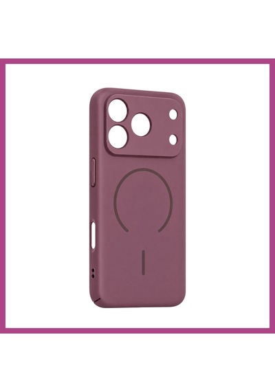 Gees Global İphone 18 Pro Max Uyumlu Mika Pc Magsafe Kapak - Bordo Gbzs