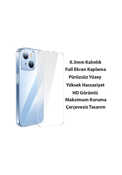 Baseus Crystal Apple Uyumlu iPhone 14 Plus 6.7 Silikon Kilif + Ekran Koruyucu 560652389