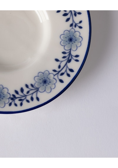 Madame Coco Luxe Floral 6'lı Çay Tabağı Seti - Mavi/beyaz 8684427297919 Çok Renkli