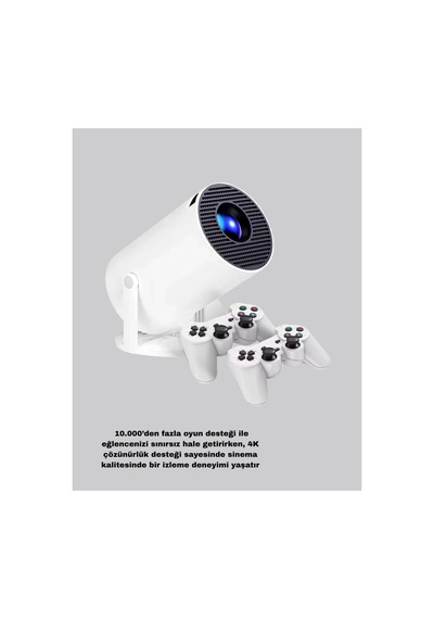 Projeksiyon Cihazı 4k Destekli Kablosuz Bağlantılı Bluetooth 5.0 Çok Renkli