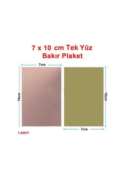 7x10cm Tek Yüz Bakır Plaket Pcb Elektronik Baskı Devre Prototip Test