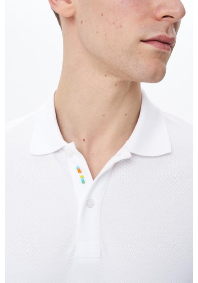 AR-MA Arma Erkek Regular Fit Basic % 100 Pamuk Pike Polo Yaka Tişört Y29374354802 Beyaz