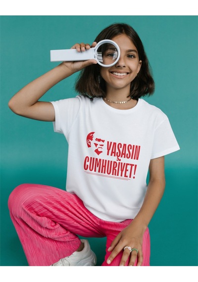 Alpşan Ticaret 29 Ekim Cumhuriyet Bayramı Tişört 29 Ekim T-shirt 101. Yıl Özel Tasarım Tişört Beyaz