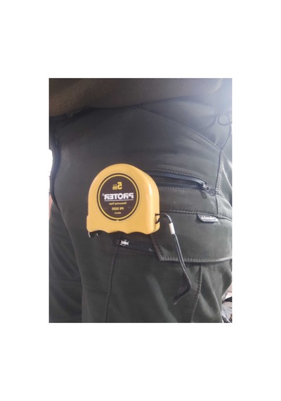 5 Metre X 25 Mm Sert Abs Plastik Metal Şerit Metre Sarı Renk Fren Düğmeli Silikon Kuşaklı 5 M