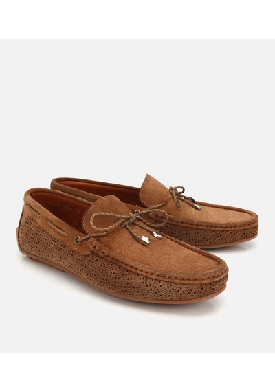 Hotiç Erkek Süet Deri Lacivert Delikli Günlük Loafer