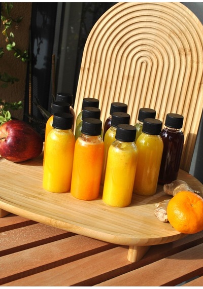 30 Adet 100 Ml Gınger Shot Detoks Şişesi Pet Şişe 100 Cc Şeffaf Plastik Şişe Detox Şat Siyah Kapaklı