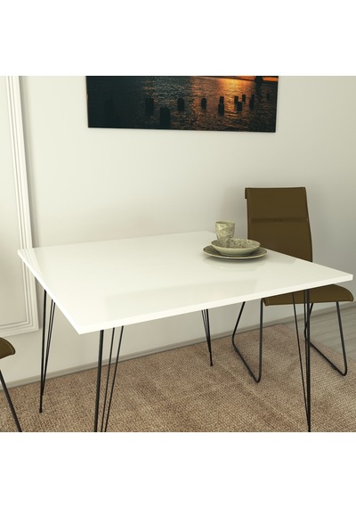 Pasific Home Sandalf Metal Ayaklı Mutfak Masası Kare 90x90 Parlak Beyaz Pasific Home Sandalf Metal Ayaklı Mutfak Masası Kare 90x90 Parlak Beyaz
