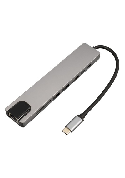 Raca Type-c 8 In 1 Hdmı Çok Fonksiyonlu Usb 3.0 Dock Statıon Macbook Uyumlu - Pc - Playstatıon - Xbox