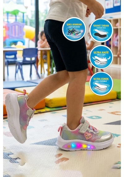 Marcokids Marco Kids 26y909 P Gümüş Kız Çocuk Spor Ayakkabı