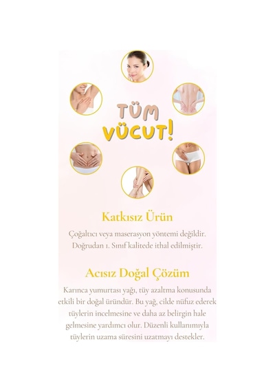 Karınca Yumurtası Yağı 30 Ml - Epilasyon Sonrası Tüy Azaltıcı Bakım Yağı