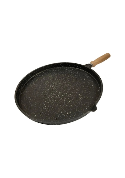 Polochef Kapaklı Döküm Granit Balık Ve Börek Tavası 34 Cm Siyah