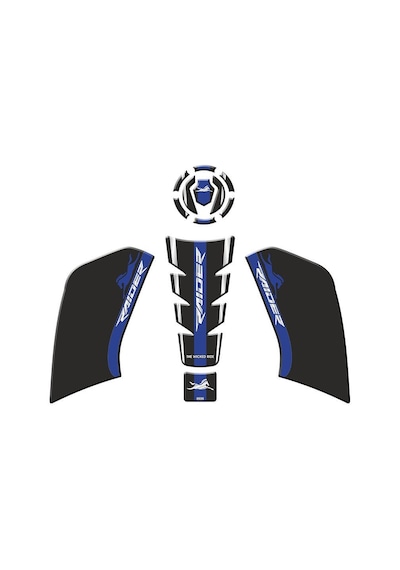 Gogo Tank Pad Set 007 Siyah Mavi - Tvs Raider 125