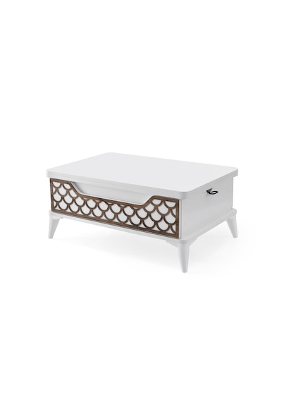 Sefa Home 2 Çekmeceli Sihirli Sehpa 1299 Ceviz-beyaz