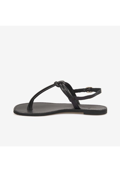 Hawen Angels Kadın 1cm Tpu Taban Deri Parmak Arası Sandalet 8920-04 siyah