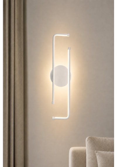 AvizeGO Noka Modern Led Duvar Apliği Günışığı Beyaz