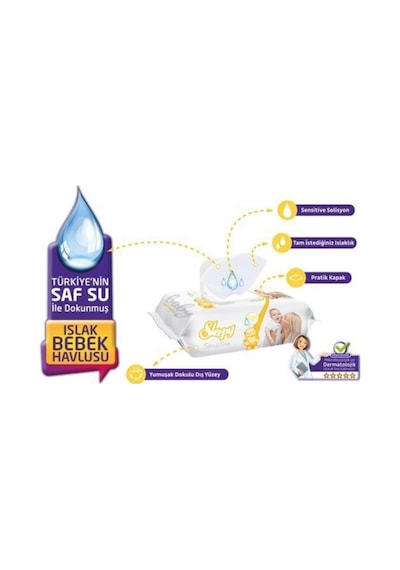 Sleepy Islak Mendil Sensitive 90 Yaprak X 12 Adet 1080 Yaprak