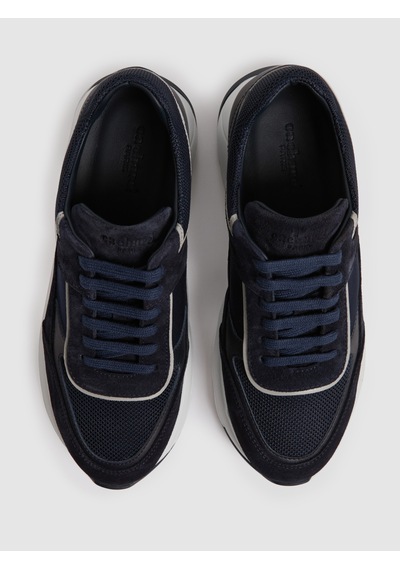 Cacharel Lacivert %100 Deri Sneaker Ayakkabı