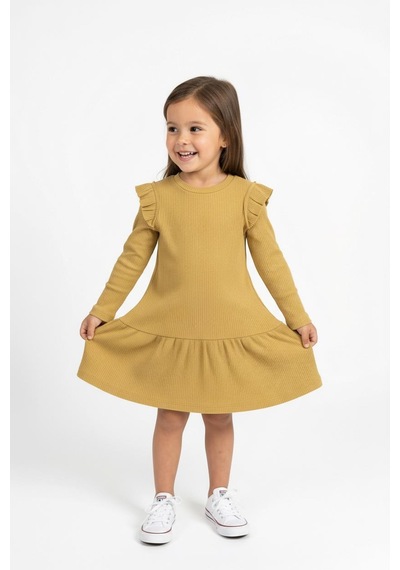 Miababy Modal Elbise Fırfırlı Sarı