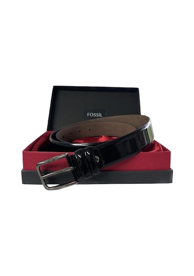 Fossil Hakiki Deri Klasik Siyah Rugan 3,5 Cm Erkek Kememeri-120cm Siyah